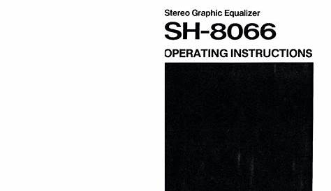 Technics Sh 8066 Owners Manual