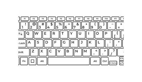 Black laptop, computer keyboard vector template isolated on white By