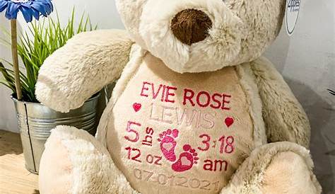 Personalised New Baby Teddy Bear Gift By Sparks Living