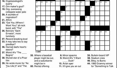 Easy Printable Crossword Puzzles For Beginners / The Everything Easy
