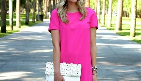 Teen Vogue Approved: Fuchsia Dress And Pale Pink Nails For Blonde Fashionistas