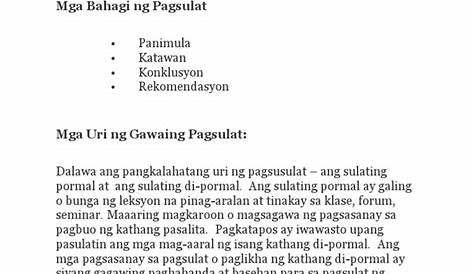 Halimbawa Teknikal Na Pagsulat