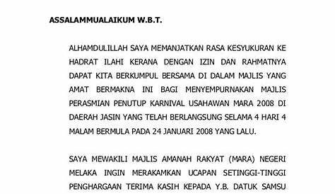 Teks Ucapan Guru Besar Sempena Pelancaran Bulan Kemerdekaan 2020