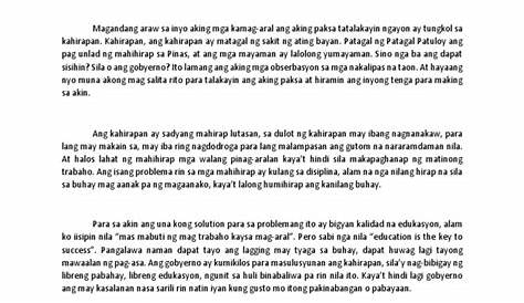 Talumpati Tungkol Sa Kahirapan | PDF