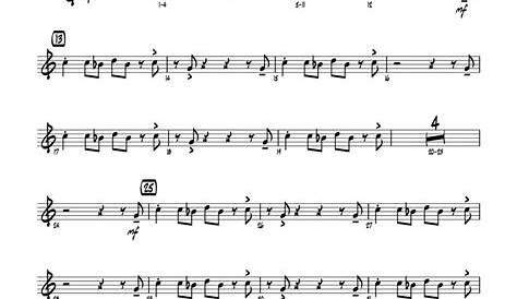 Trumpet Sheet Music Tequila (Intermediate Level) (The Champs)