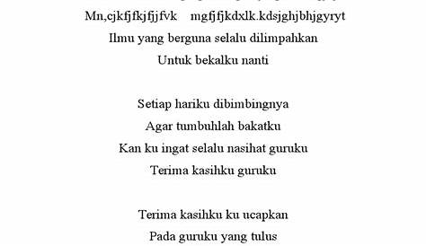Lagu Terima Kasih Cikgu : Lirik Lagu Hari Guru Qn851y5okpn1 / Terima