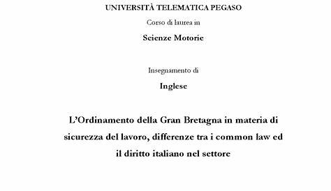 Università Telematica Pegaso TESI IN Anatomia Umana - UNIVERSITÀ