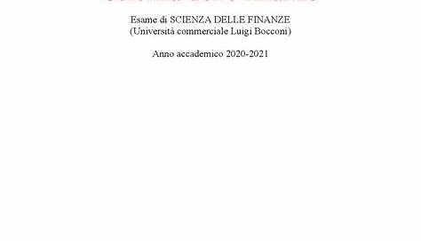 Scienza delle finanze - Riassunto esame, prof. Iannucci