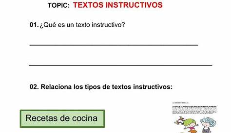 Texto instructivo online worksheet for Segundo de Primaria | Live