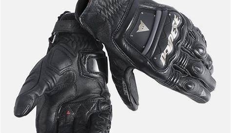 Black Brand Men's Leather Vintage Knuckle Motorcycle Gloves (Black, Large)
