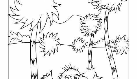Lorax Coloring Pages Simple for Preschoolers