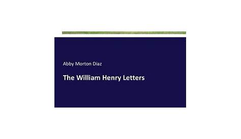 The William Henry Letters: Buy The William Henry Letters Online at Low