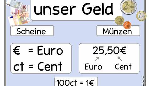 Rechnen mit Geld - Arbeitsblätter zum Euro - Zahlenraum 20 & 100