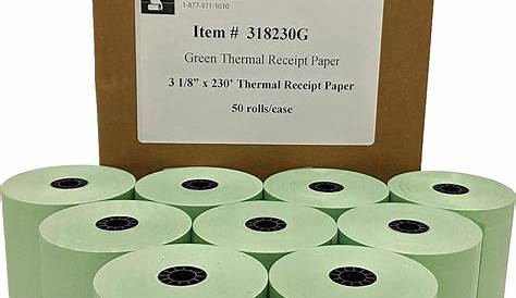 fhs retail 3 1/8" x 230' guaranteed length thermal receipt paper rolls