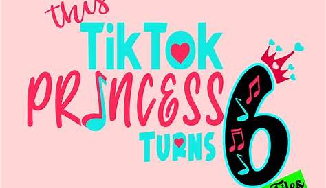 Tik tok princess embroidery design Birthday Logo, Birthday Shirts