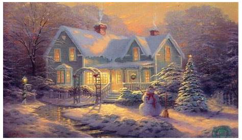 Thomas Kinkade Christmas Desktop Wallpaper Free