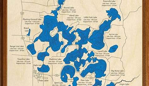 Three Lakes Chain map by Mapping Specialists, Ltd Avenza Maps