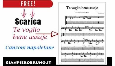 JE TE VOGLIO BENE ASSAJE Easy Sheet music Neapolitan | Easy Music