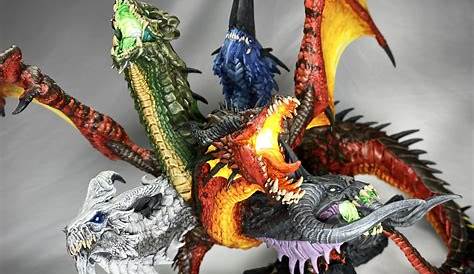 Tiamat 5 Heads With 4 Wings Lord of the Print D&D Dungeons - Etsy Singapore