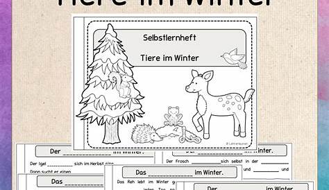 Tiere im Winter Flipbook - Kopiervorlage zum Basteln