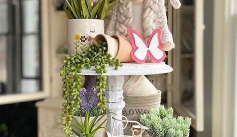 Tiered Tray Spring Decor
