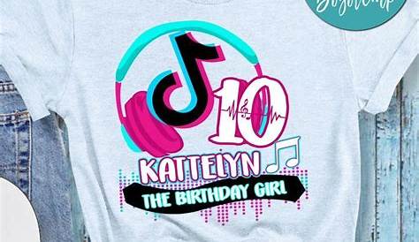 Personalised Birthday Tik Tok Girls T Shirt Kids Fun Party - Etsy UK