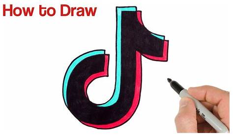 How to draw Tik Tok Logo #art #artforall #arttutorial #easydrawing