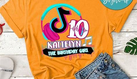 Personalised Birthday Tik Tok Girls T Shirt Kids Fun Party - Etsy UK