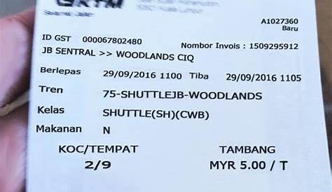Harga Tiket Keretapi Tanah Melayu : Terkait dengan harga tiket dari
