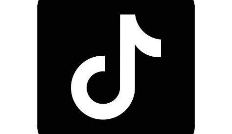 tik tok logo - black and white | Logo outline, Black app, App logo