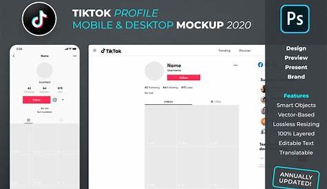 TikTok Profile Mockup (PSD file) by Kambada Studio on Dribbble