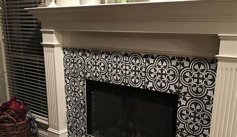 Tile Fireplace Surround Makeover