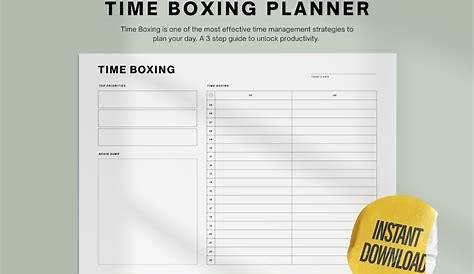 Time Boxing Template Free Pdf