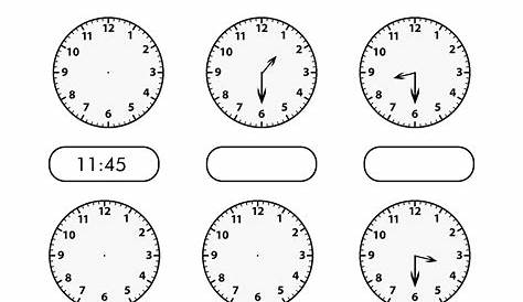 Time Worksheet O'clock, Quarter, and Half past | Time worksheets
