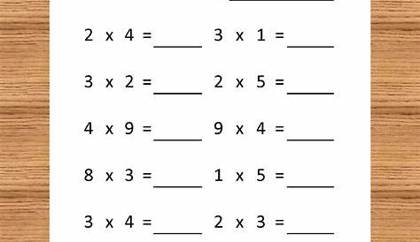 Free Times Table Worksheets | Activity Shelter