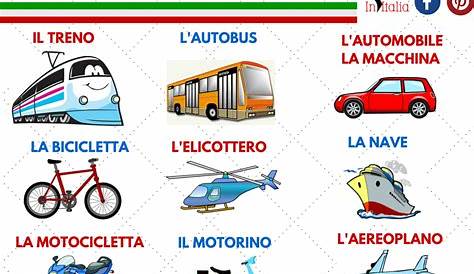 Vocabolario illustrato :: I mezzi di trasporto | Vocabolario, Imparare