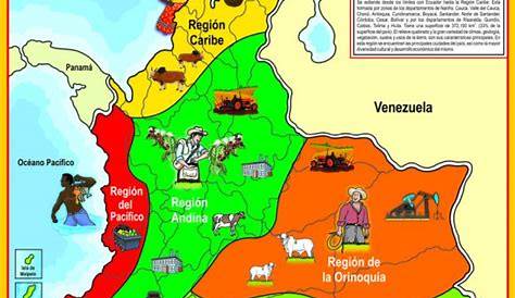Andrea Bethel : Mapa conceptual de las Regiones de Colombia