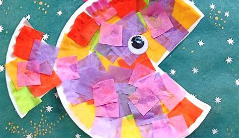 Tissue Paper Funky Fish cute kids art project Fish crafts, Etsy, Crafts