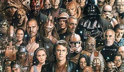 Todos los personajes de la saga original de ‘Star Wars’ en un solo