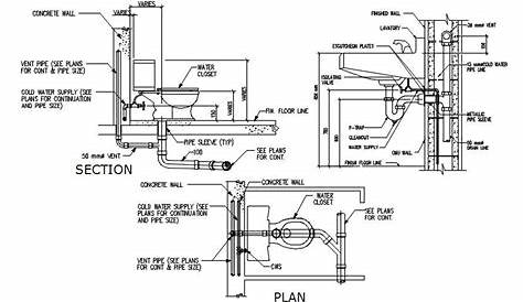 Toilet Drawing Plan and Sections | Free CAD Block And AutoCAD Drawing