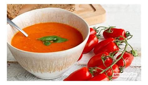 Tomatencremesuppe | Tomatencremesuppe, Tomaten, Mittagessen idee