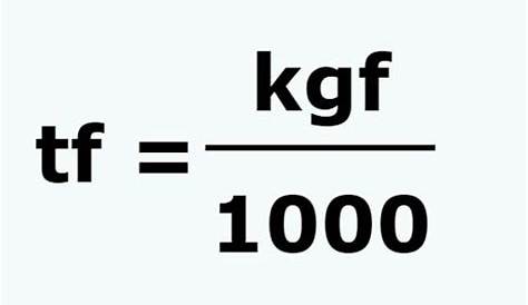 Kilogramos fuerza a Toneladas fuerza - kgf a tf convertir kgf a tf