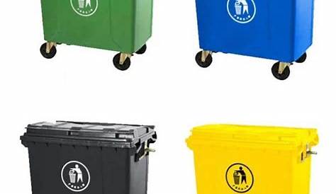 Customized Dustbin Appliance Plastic 500 Liter / 1100 Liter Garbage Bin