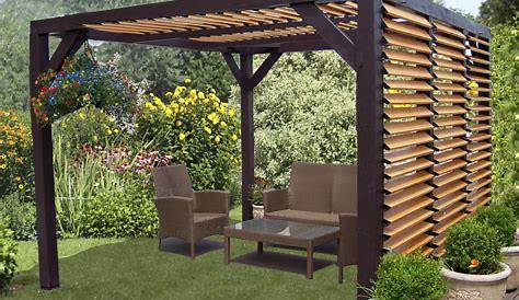 Tonnelle Bois Terrasse Abri 2 X 2 M