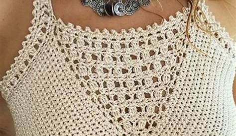 Top Cropped De Croche Frente Unica Passo A Passo Cris Com mor