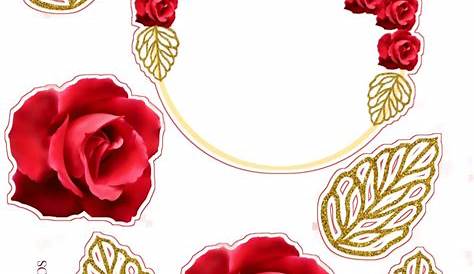 Topo de bolo com rosas decorativas | Elo7 Produtos Especiais