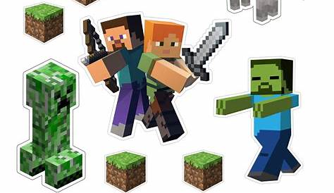 0 Result Images of Minecraft Cake Topper Printable Png - PNG Image
