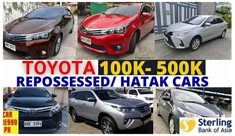 274 Toyota Repossessed cars in the Philippines