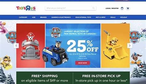 Toys R us - Canada website on Behance