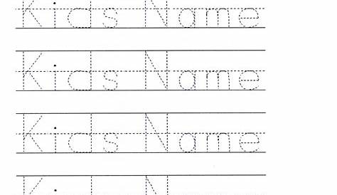 Tracing Name Worksheet Generator